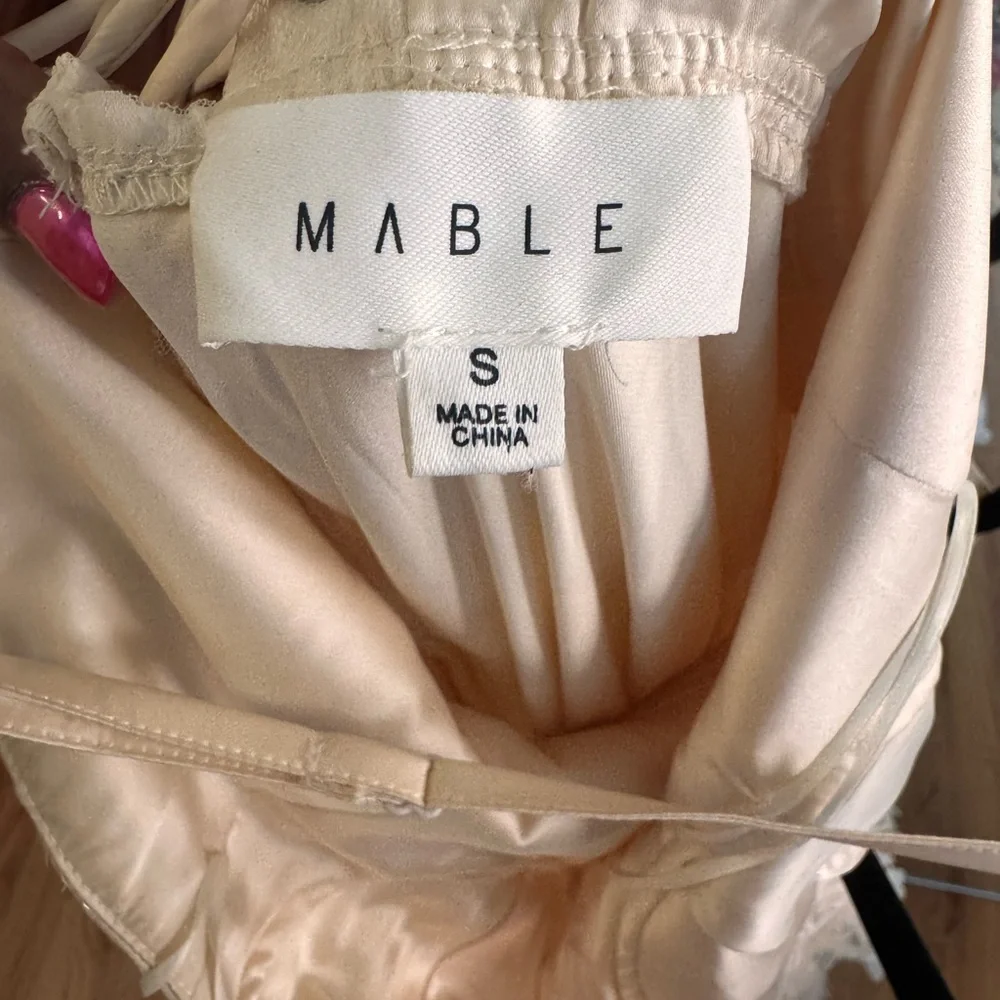 MARBLE Cream Textured Midi Dress - Picture 6 of 6